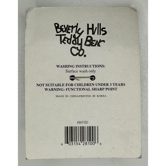 Beverly Hills Teddy Bear Co. Christmas Pin Pals Santa Bear Pin New In Package - Picture 2 of 3